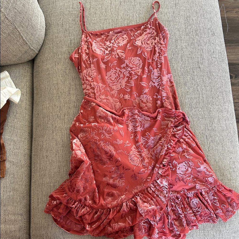 Free People Pink Floral Midi Dress